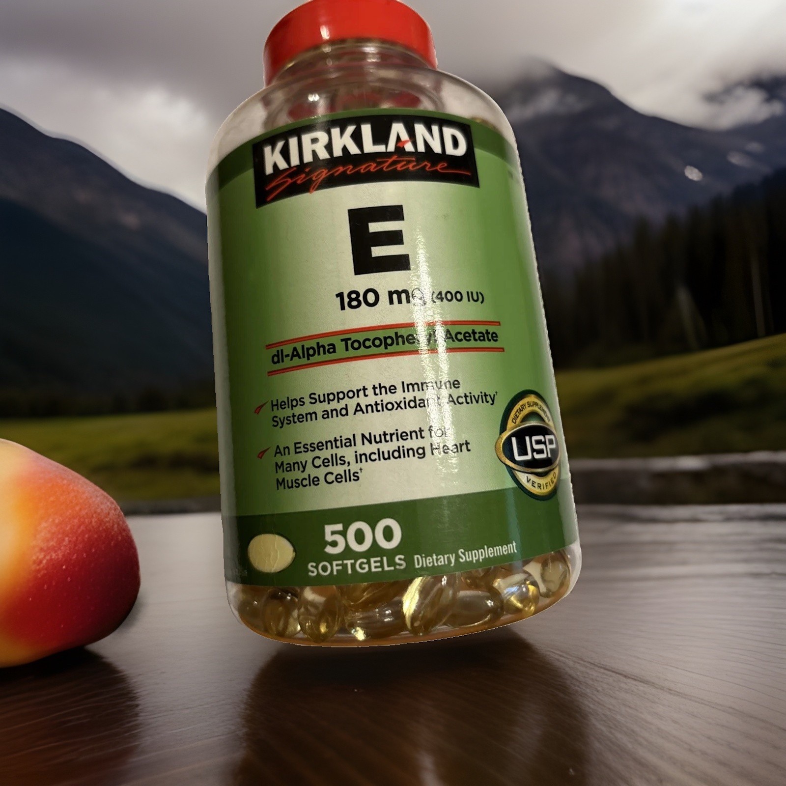 Kirkland Signature Vitamin E 180mg 400 IU 500 Softgels – EXP 03/2028 – Brand New