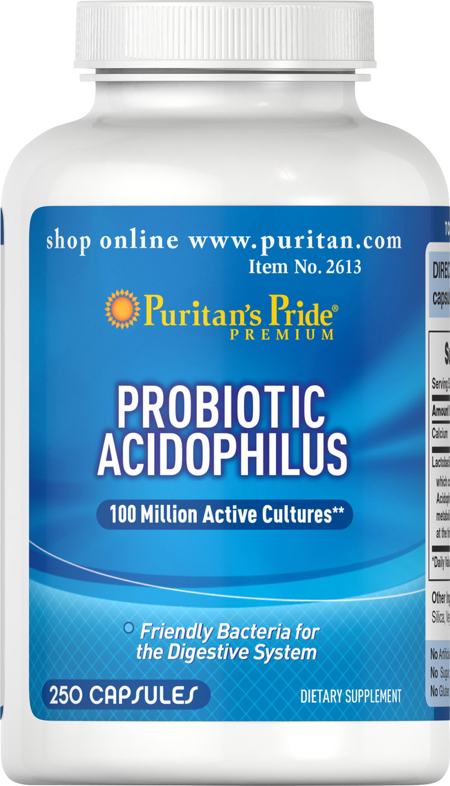 Puritan’s Pride Probiotic Acidophilus – 250 Capsules