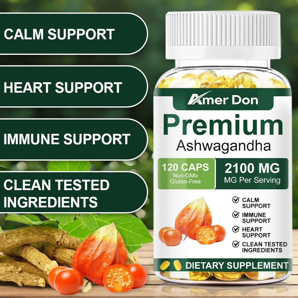 Ashwagandha Supplements Extra Strength Ashwagandha Capsules with 2100mg, 120 ct