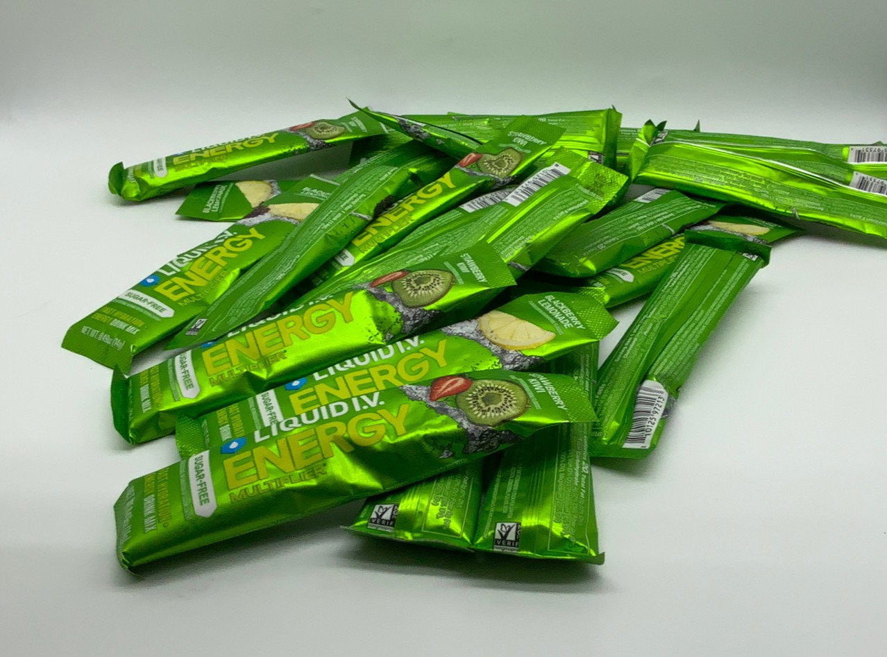 Liquid IV Sugar-Free Energy Sticks 20 Count – Blackberry Lemonade + Strawberry