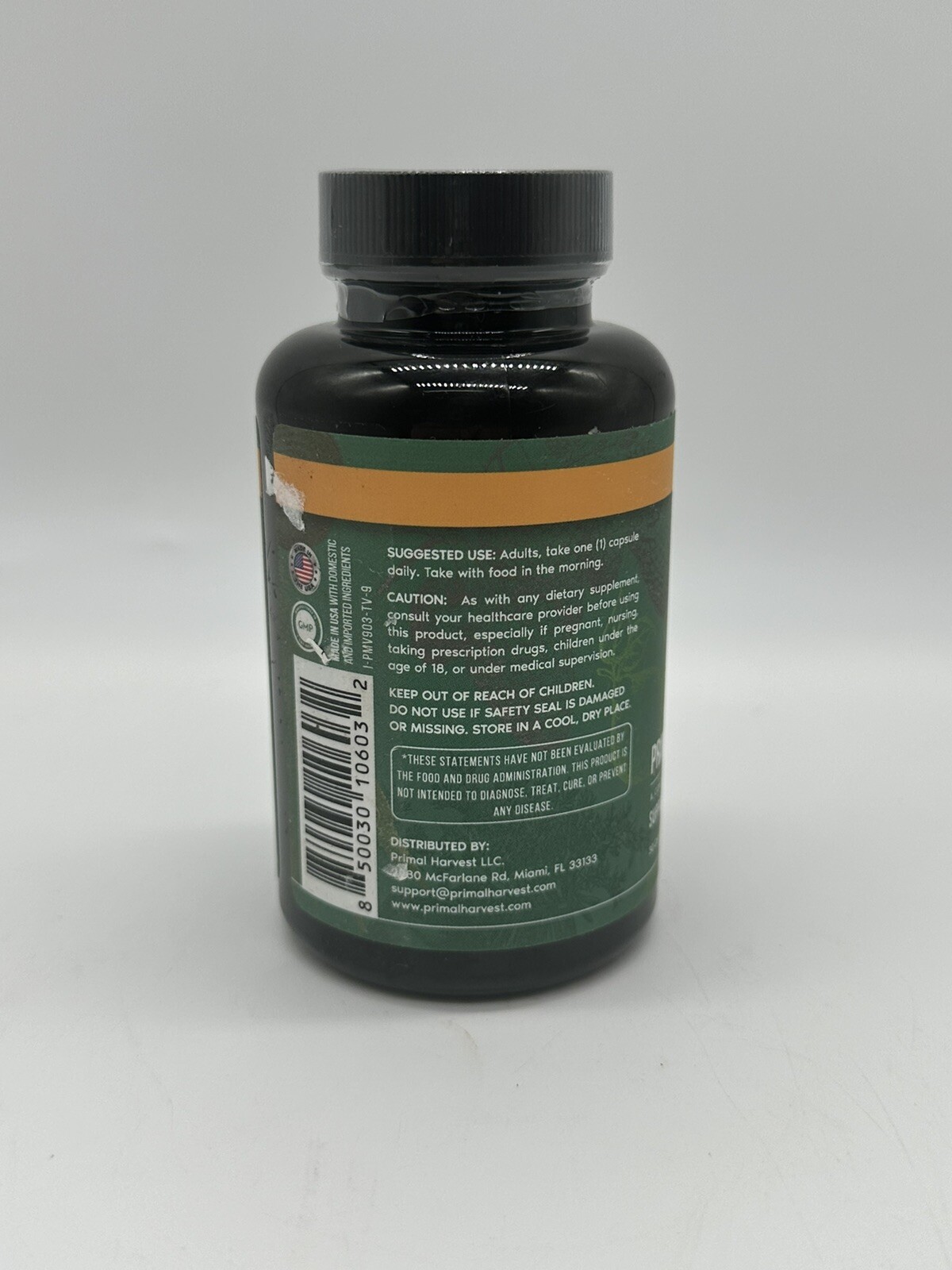 Primal Harvest Vitamin Capsule – 30 Count. Exp 05/2026.