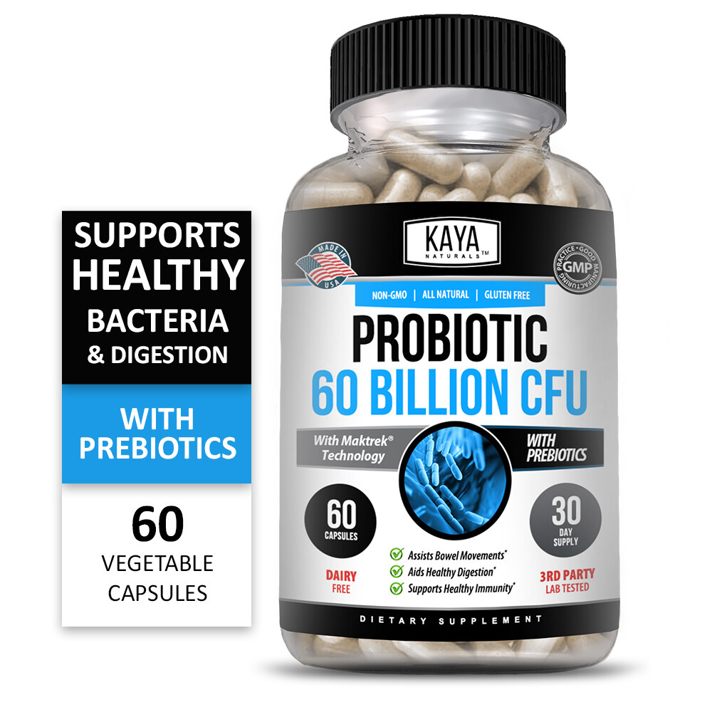 3x Probiotic 60 Billion 60ct with Prebiotics, Immune Function, Healthy Digestion