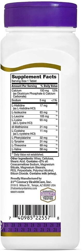Daily Amino Acid Body Build Repair Muscle Tissue Strength Increase, 120 Tablets