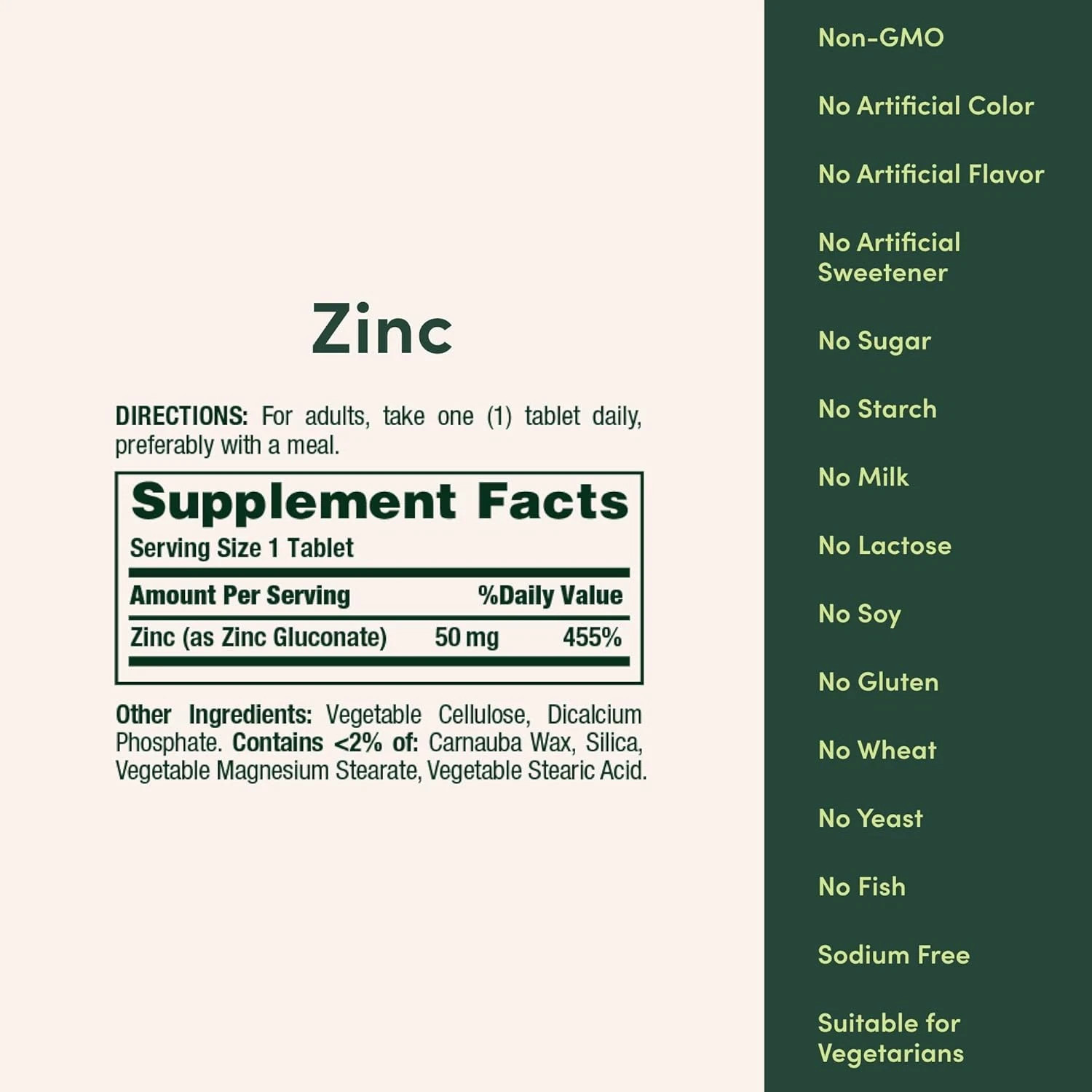 Nature’s Bounty Zinc 50 mg 200 Tablet Support Immume System EXP 02/2029