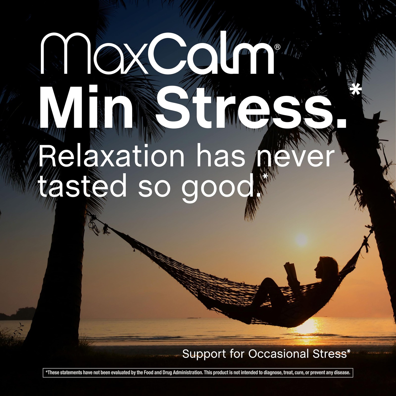 Max Calm Relaxing Drink Mix | Raspberry-Lemonade Flavor | Magnesium 8