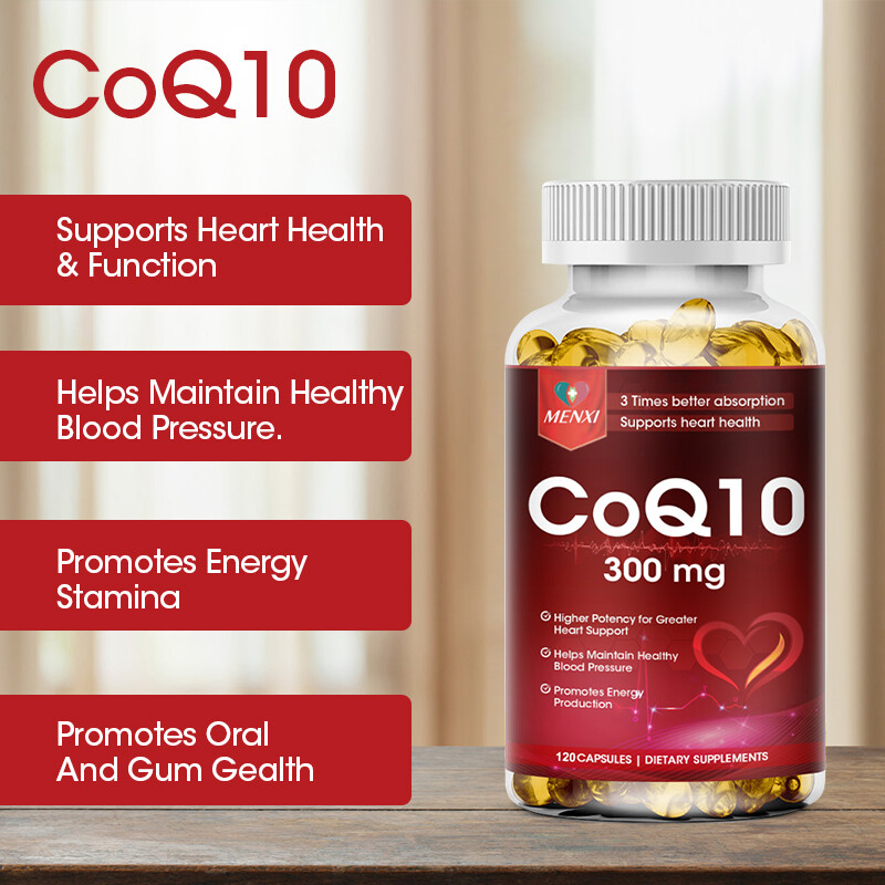1-4pc CoQ 10 Coenzyme Q10 Vegan 300mg 120 Capsules Cardiovascular Heart Health