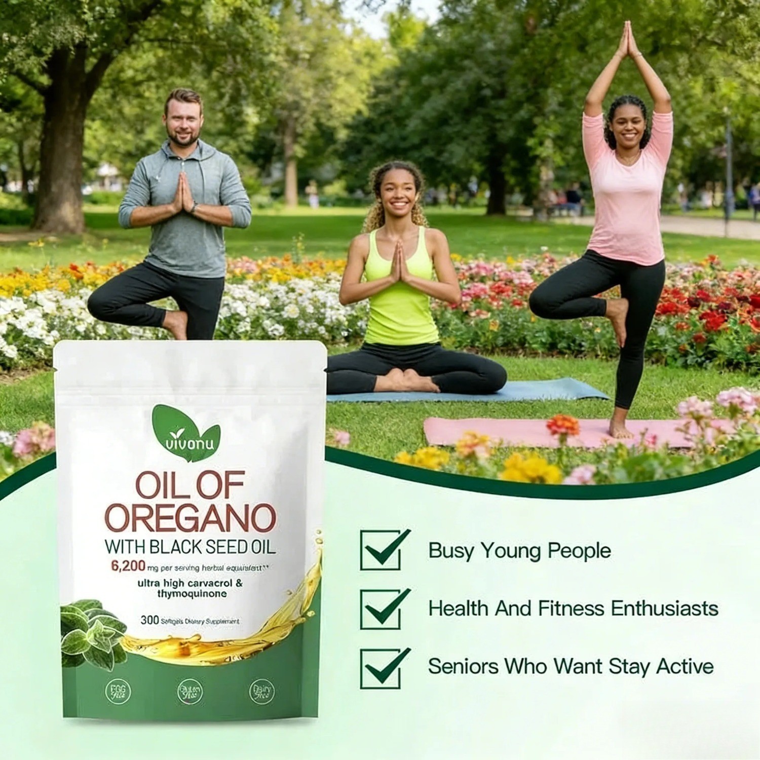 2-PCS Oregano Oil 6200mg with Black Seed Oil.Immune Boosting Capsules