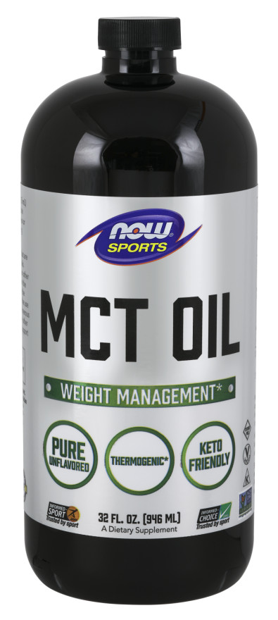 NOW Foods MCT Oil 32oz Thermogenic Coconut Add to Protein Coffee FRESH 6/2025