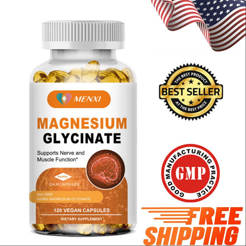 High Absorption Magnesium Glycinate 400mg per Capsule 120 Capsules Sleep Support
