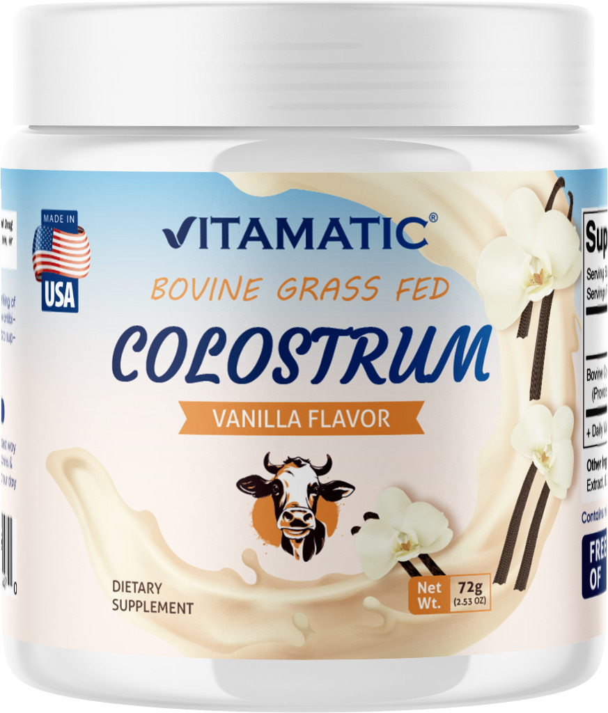 Vitamatic Bovine Colostrum Powder Vanilla Flavor