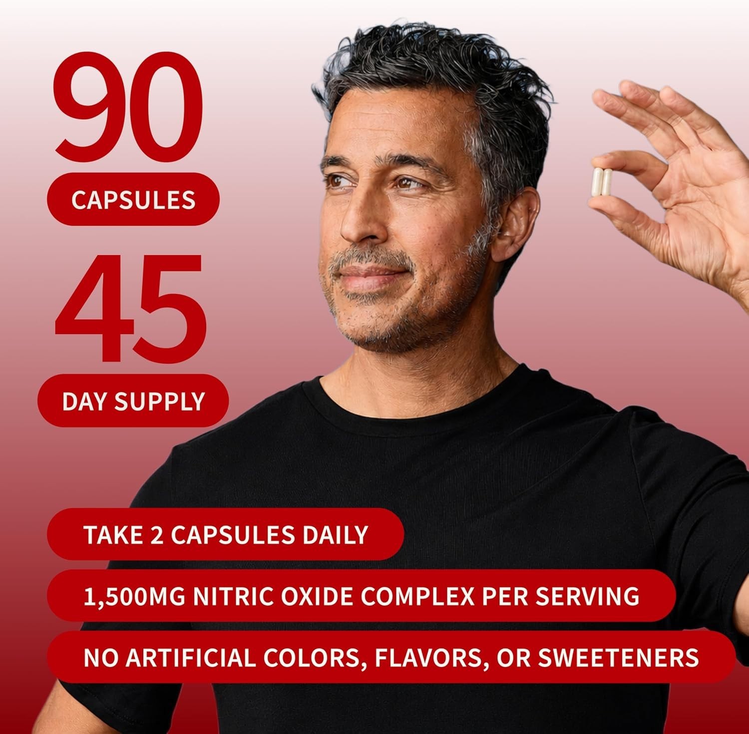 Nitric Oxide Booster for Stamina & Circulation – 90 Capsules