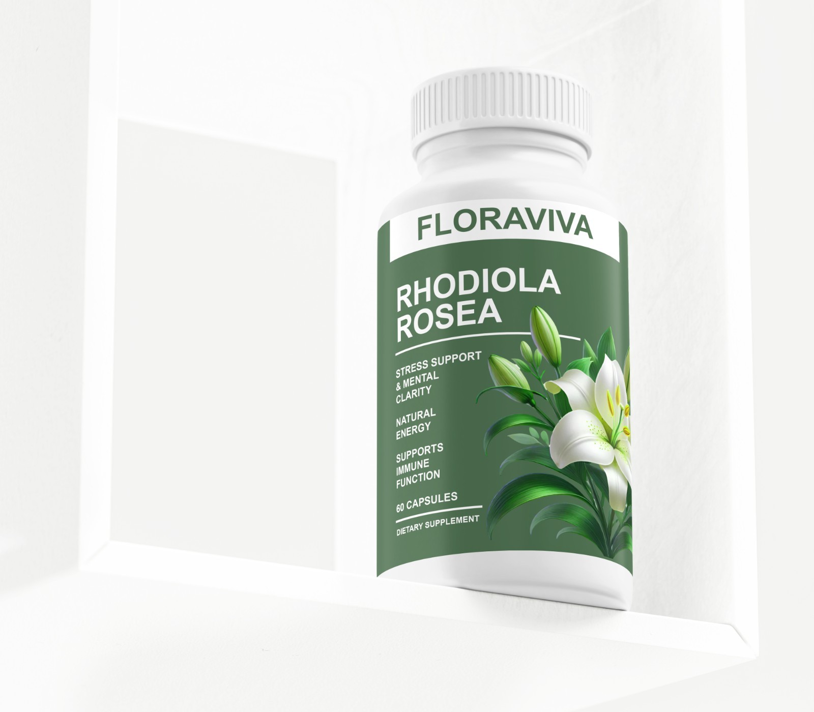 2-Pack Rhodiola Rosea Capsules – Floraviva for Energy, Focus, Mood