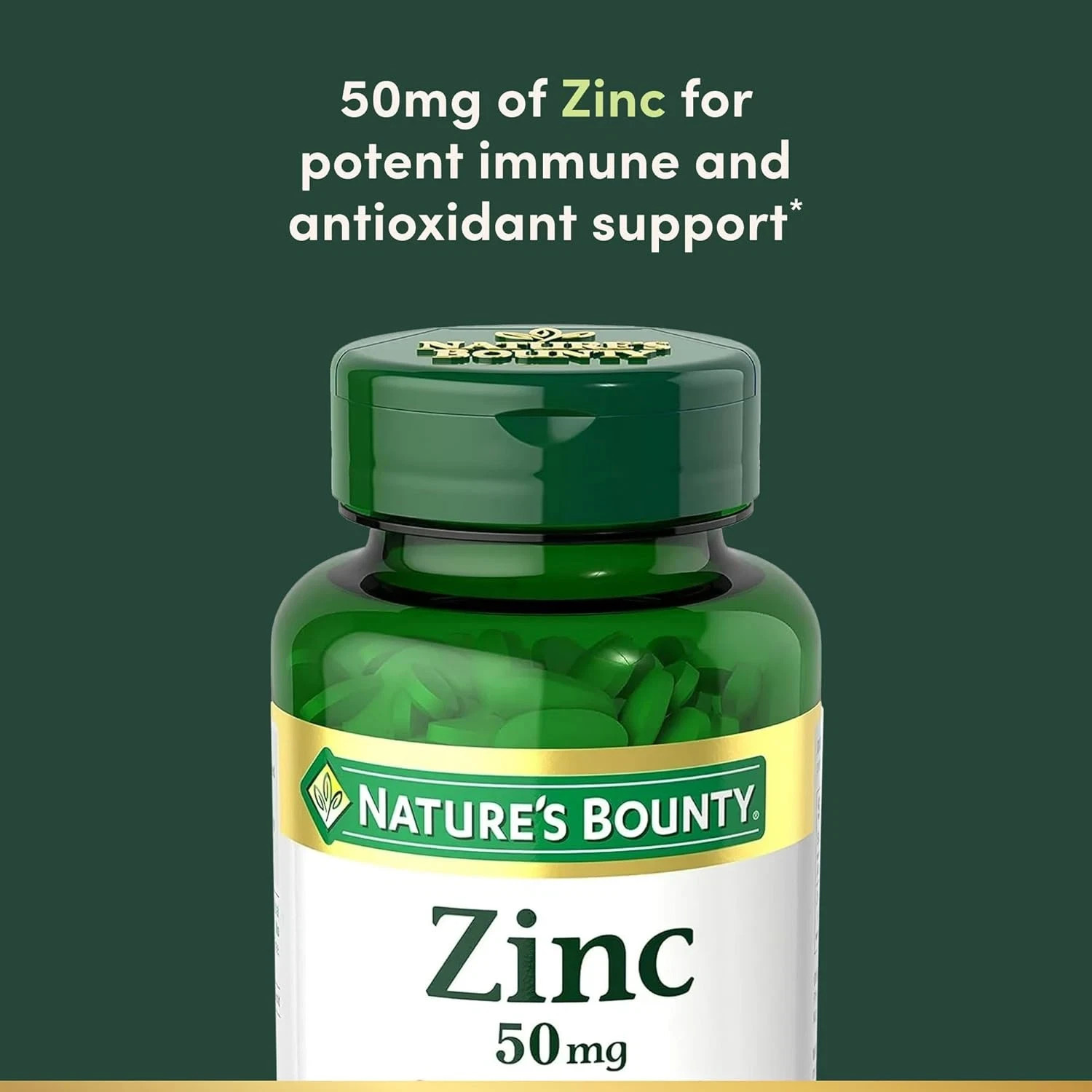 Nature’s Bounty Zinc 50 mg 200 Tablet Support Immume System EXP 02/2029