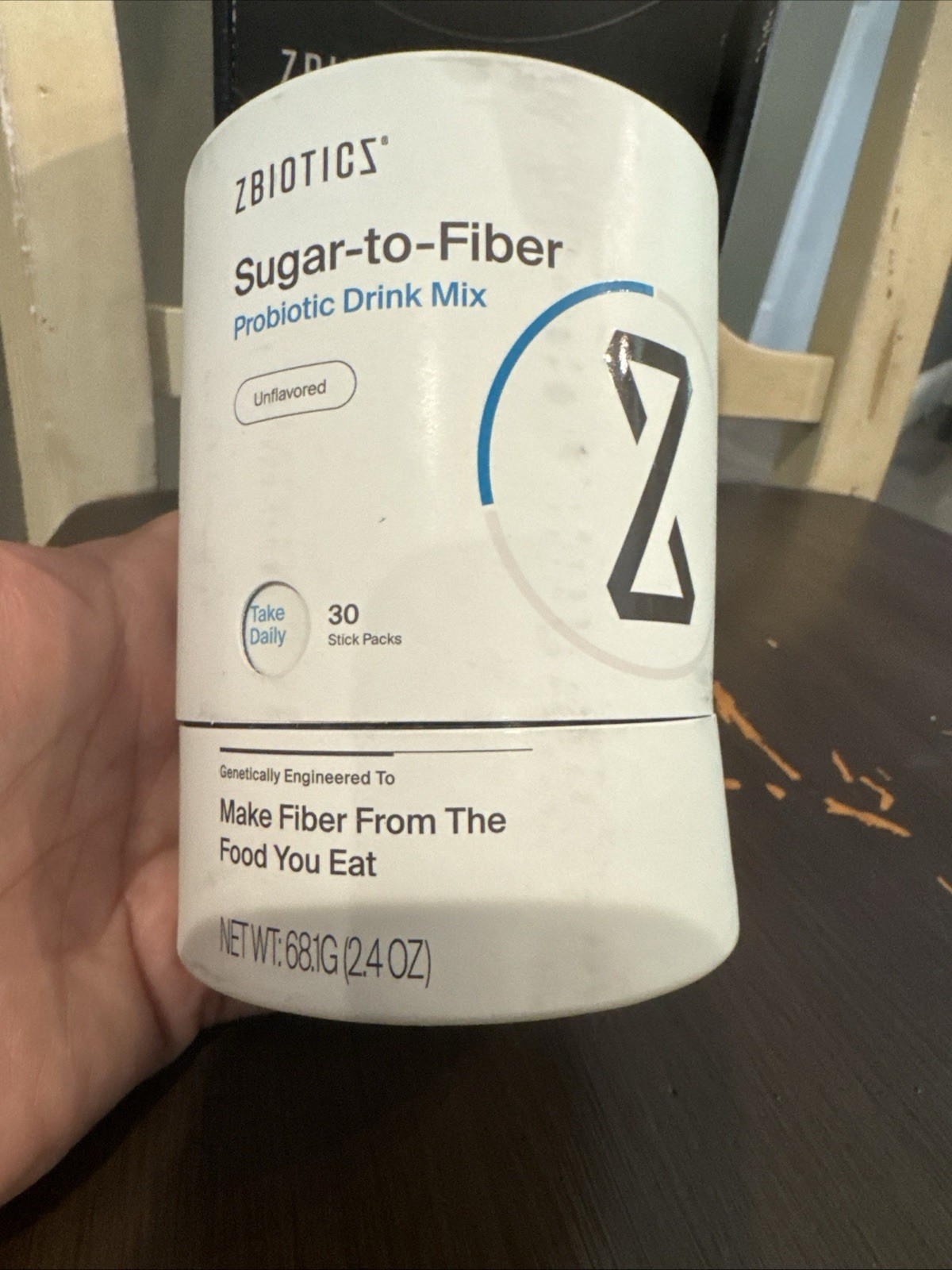 ZBiotics Sugar to Fiber Probiotic Drink Mix 30 sticks Unflavored Sealed 02/2028