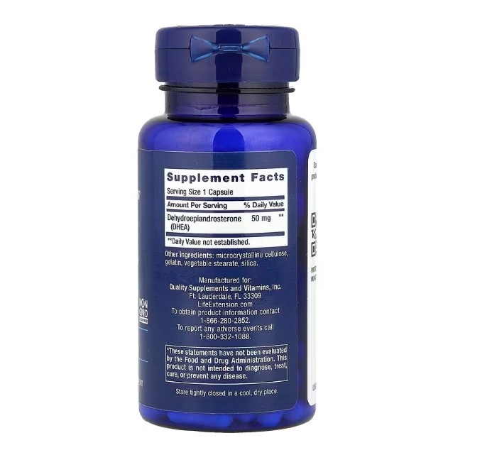 Life Extension 50 mg, 3 PACK, Promotes Optimal Hormone Levels – 60 Capsules each
