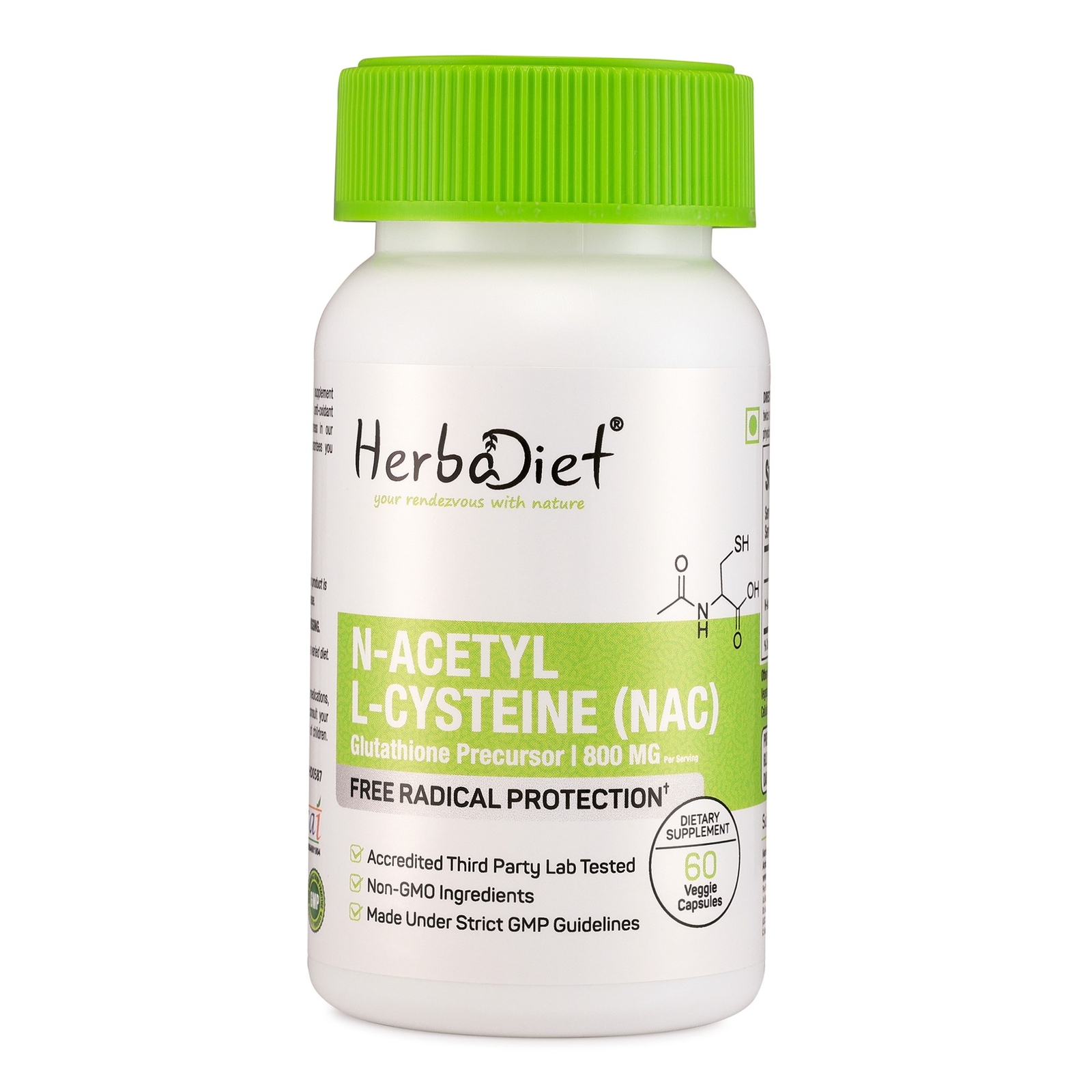 NAC N-Acetyl L-Cysteine Veg Capsules Antioxidant 500mg Best NAC Supplement Amino