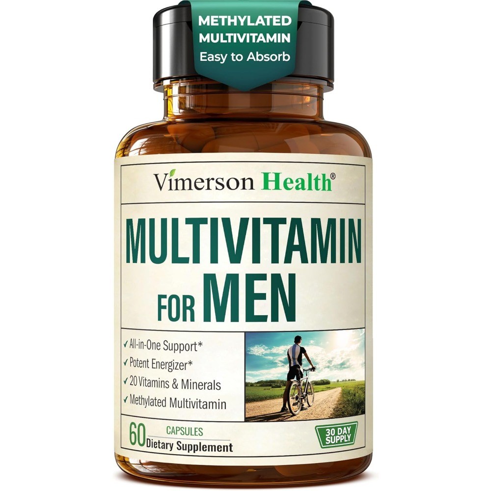 Multivitamin Men Methylated Daily Capsules B12 A D C Zinc Magnesium 60 capsules