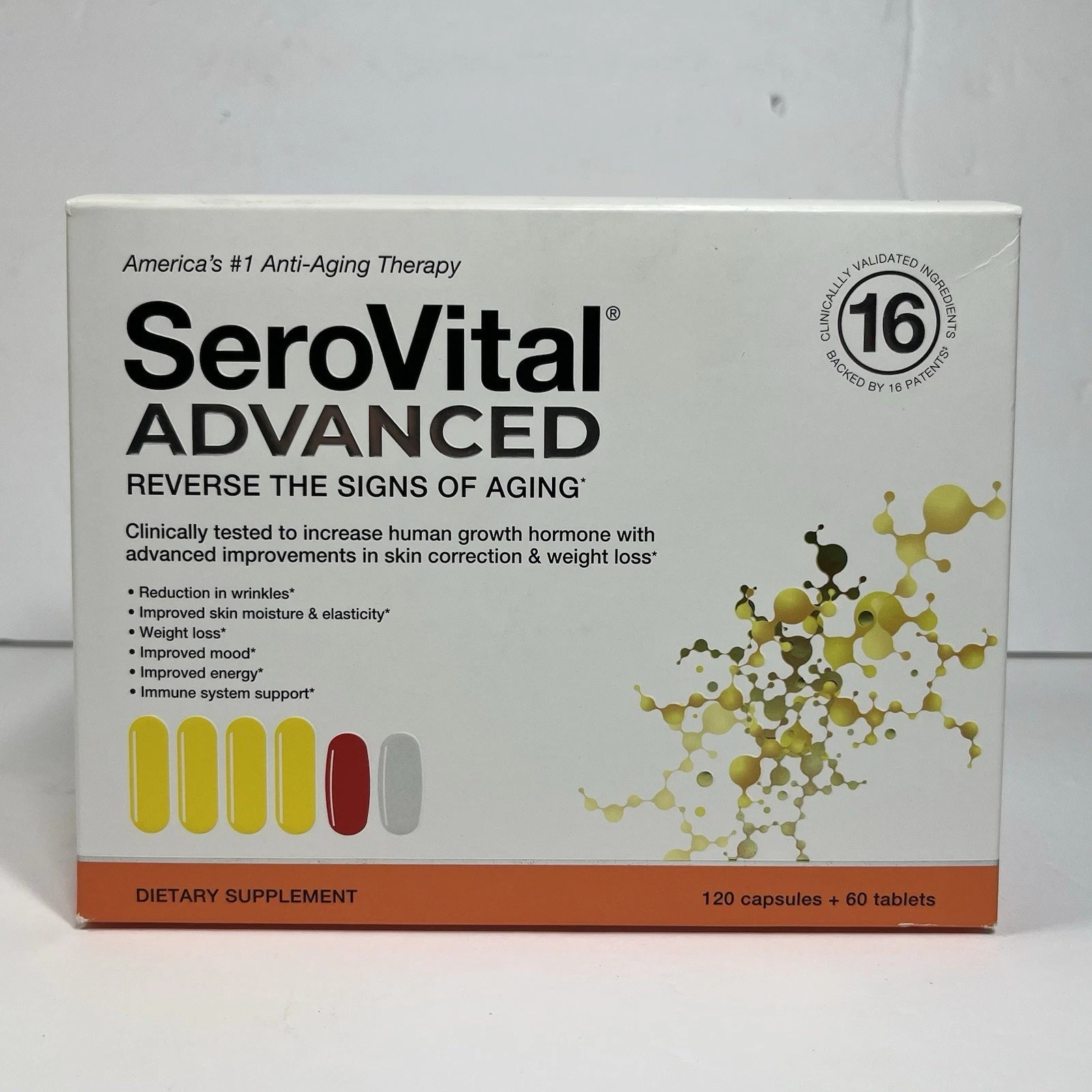SeroVital Advanced Anti-Aging Dietary Supplement, 120 Capsules+60 Tablets