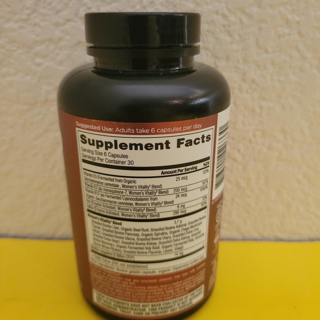 Ancient Nutrition Women’s Vitality w/ Grass-Fed LiverAdrenal & Thyroid 180 Caps