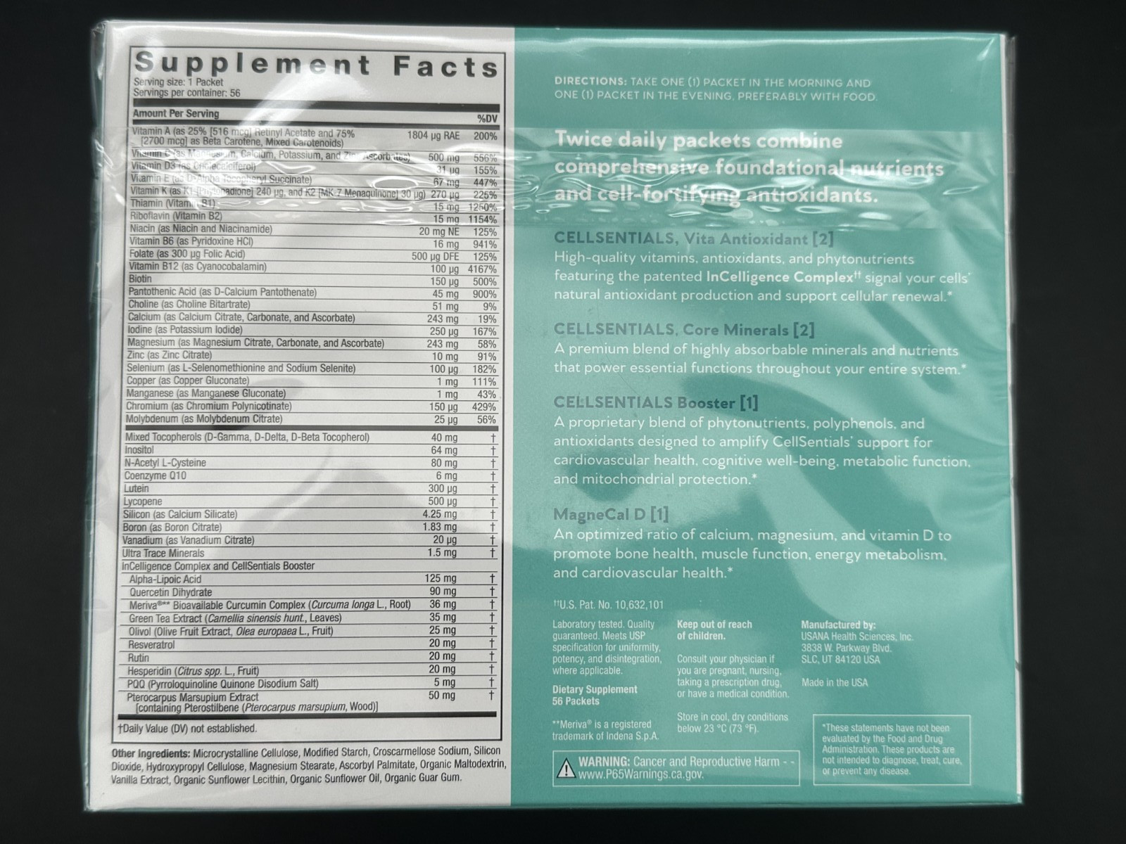 [New] USANA HealthPak (New Formula) – 28 AM/PM Daily Vitamin Packs – EXP 10/27
