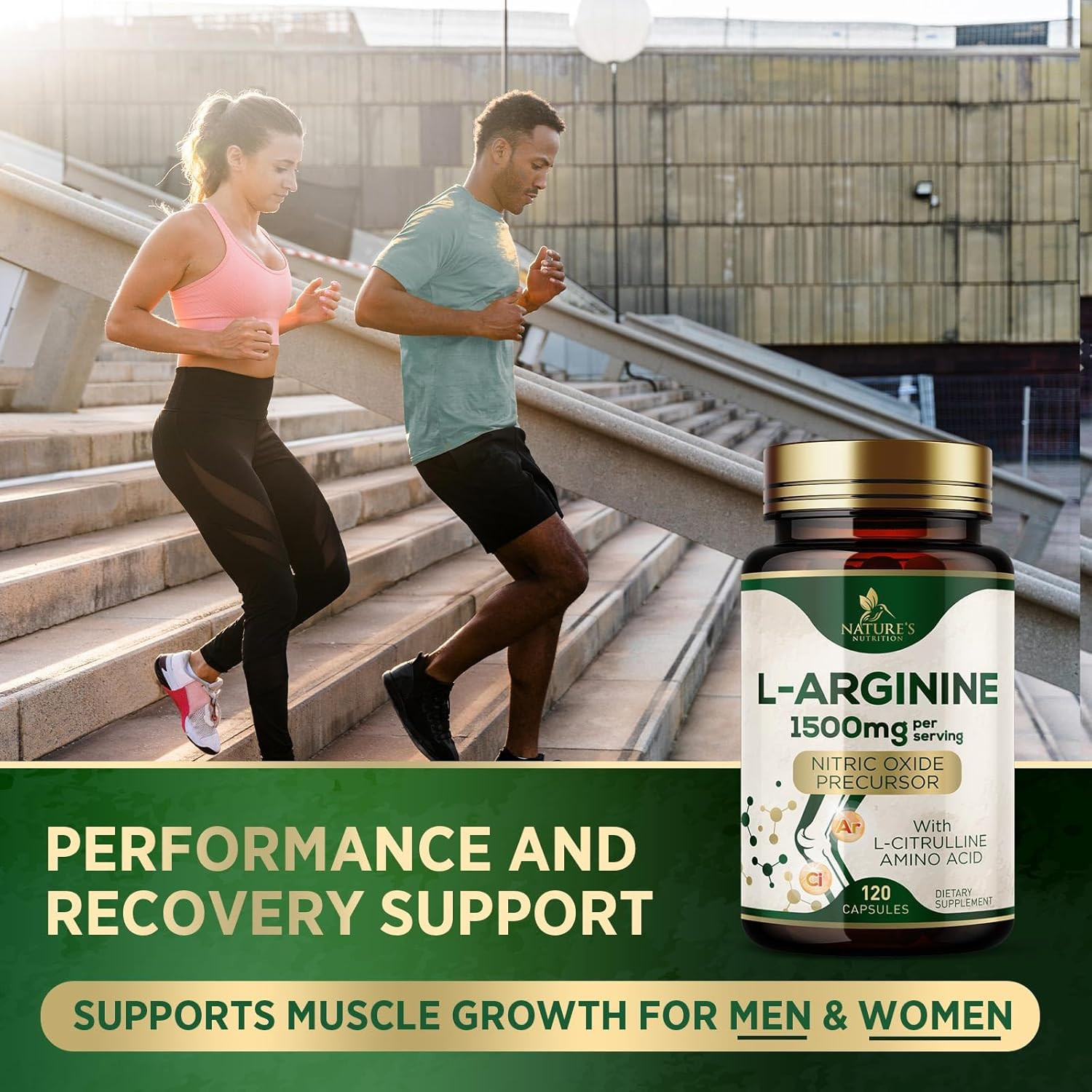 L-Arginine 1000Mg Supplement with L-Citrulline – Muscle Supporting Nitric Oxide
