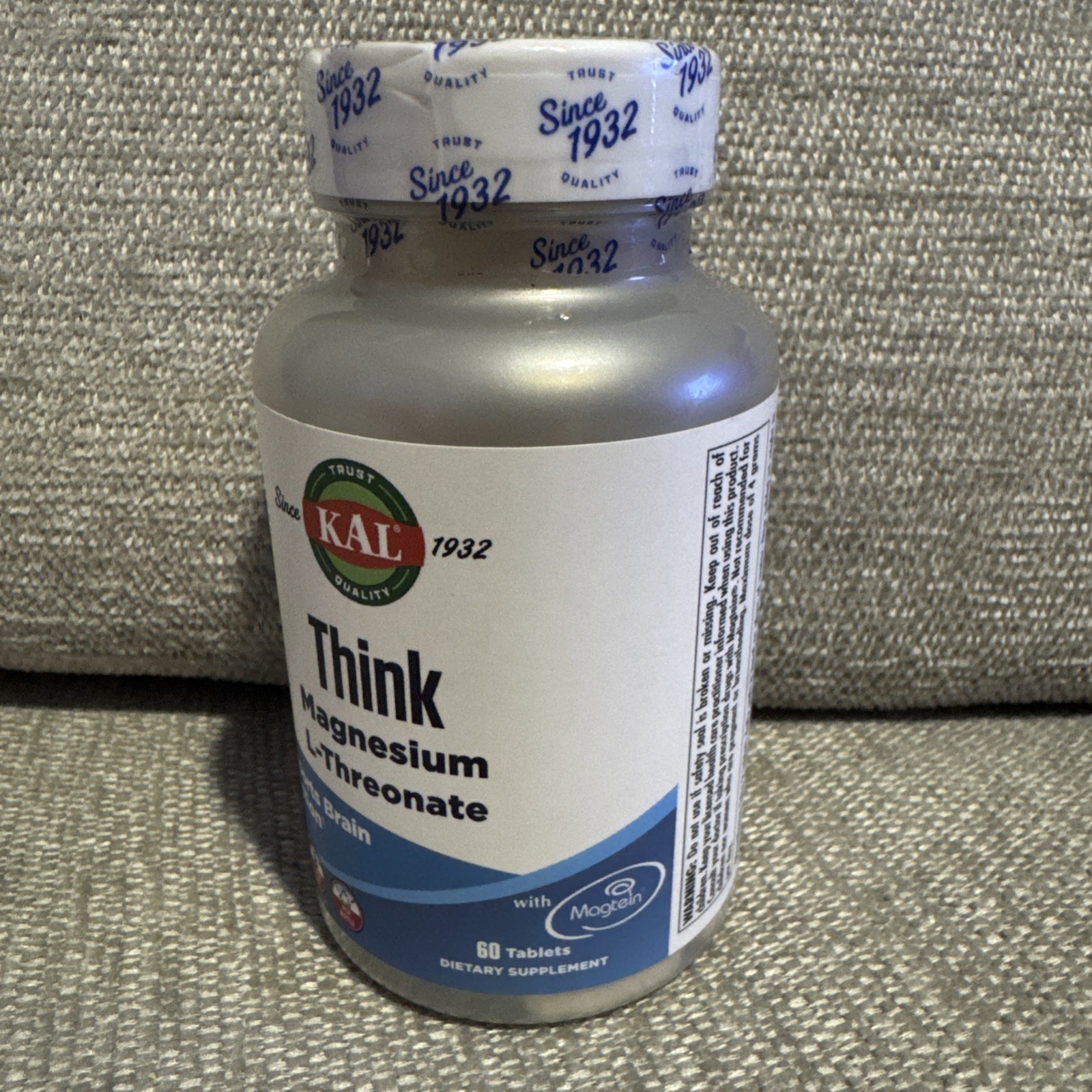 Think, Magnesium L-Threonate, 60 Tablets (72 mg per Tablet)