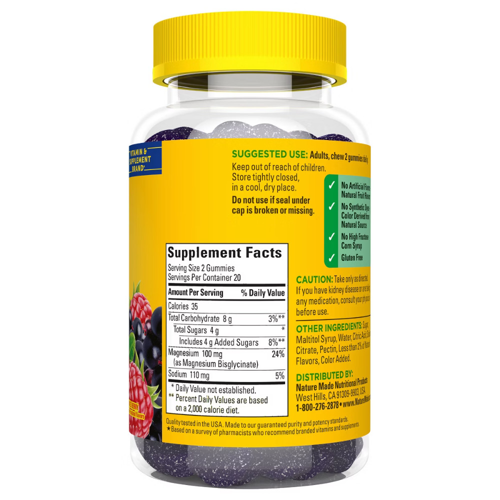 Nature Made High Absorption Magnesium Glycinate Supplement – 40ct