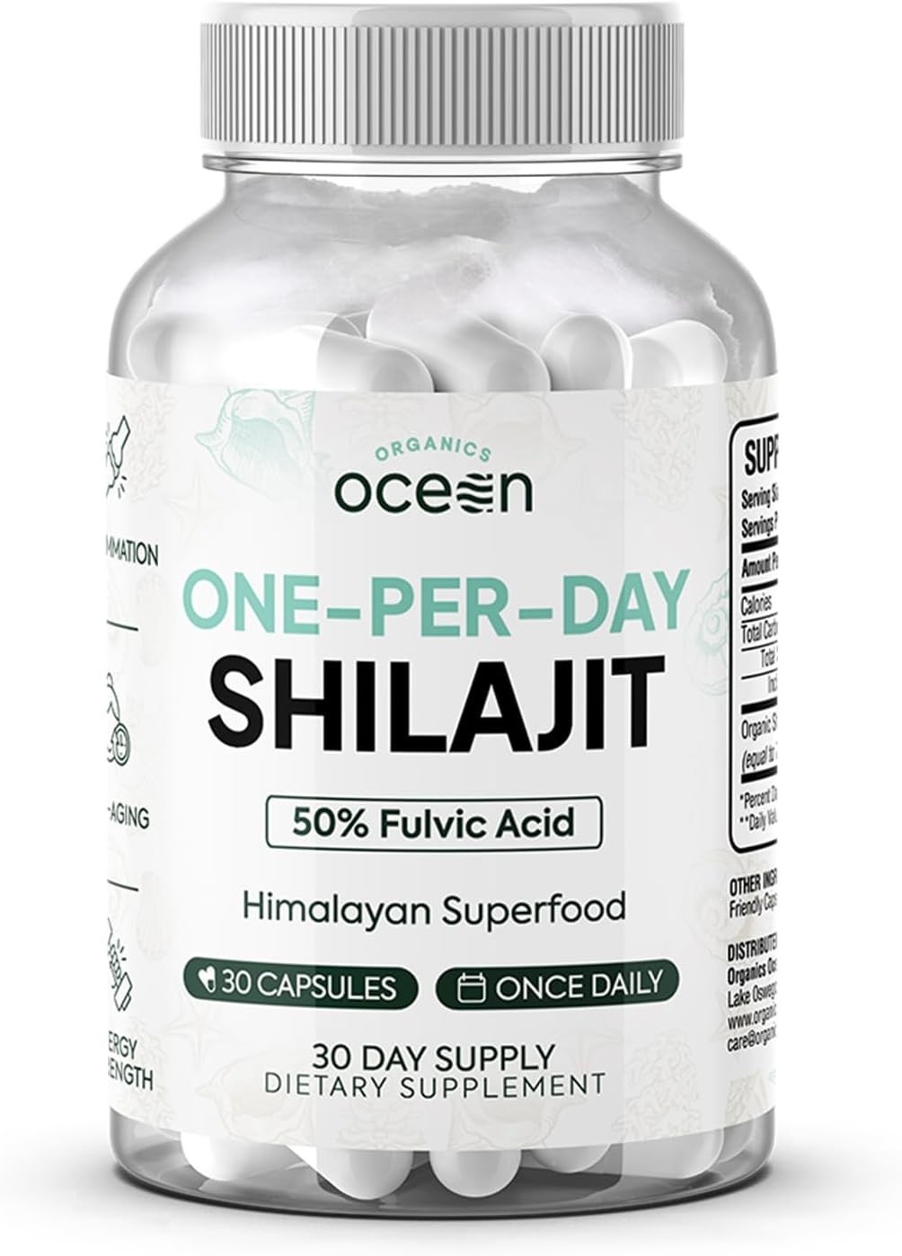 Organics Ocean One-Per-Day Shilajit for Men and Women – Natural Shilajit Supplem