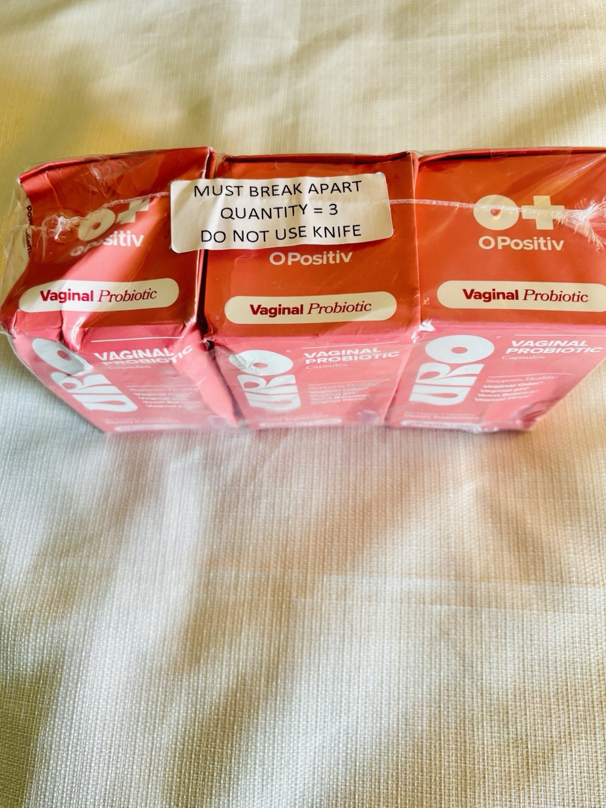 O Positiv URO Vaginal Probiotic -3 Pack (Sealed, 180 Softgels)