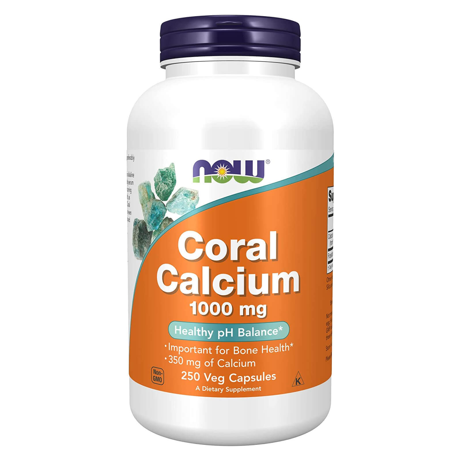 NOW FOODS Coral Calcium 1000 mg 250 Caps, Bone Health, healthy pH balance