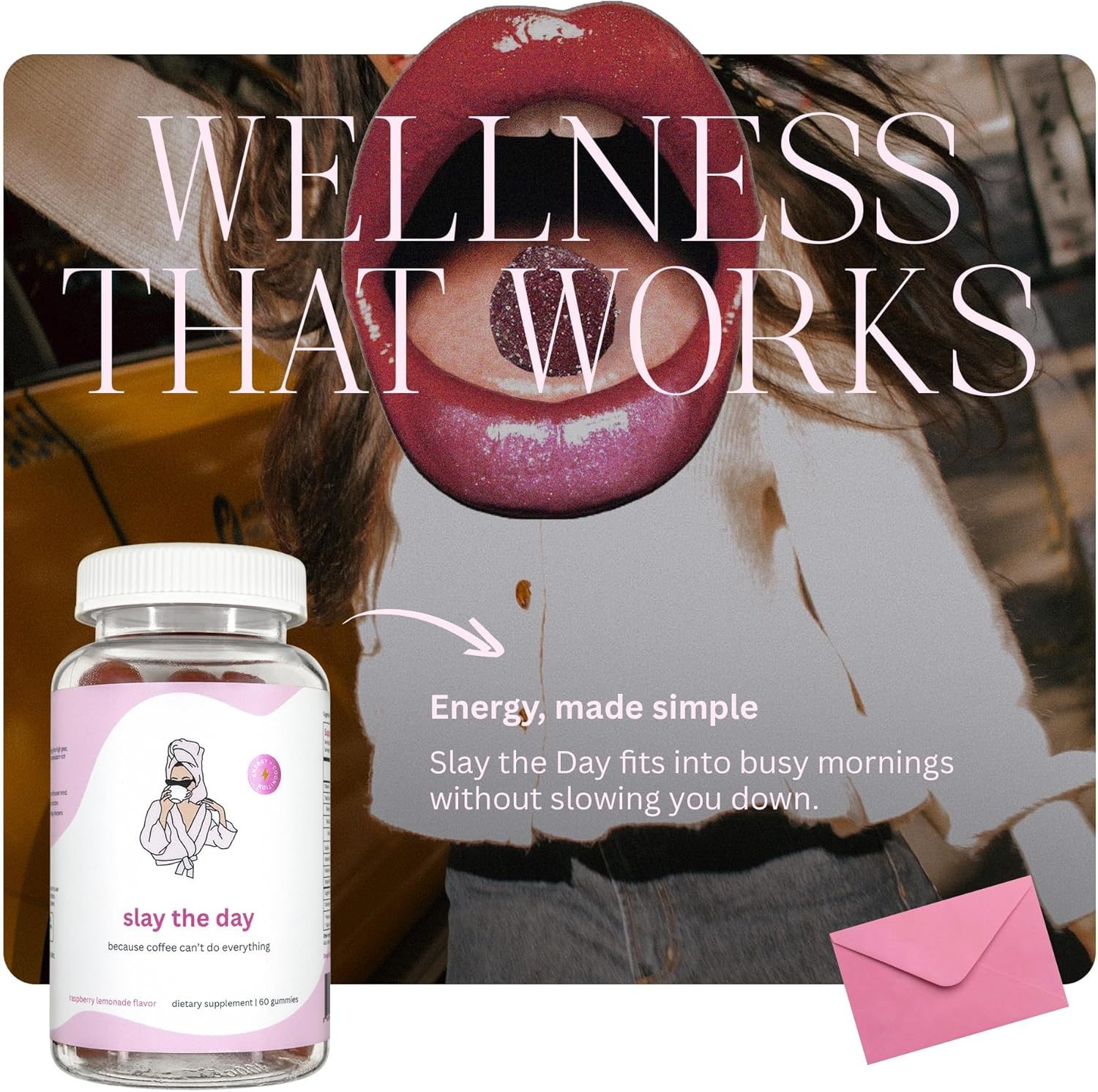Balancing Act Slay The Day Energy Vitamin B12 Gummies CoQ10 Cognizin Citicoline