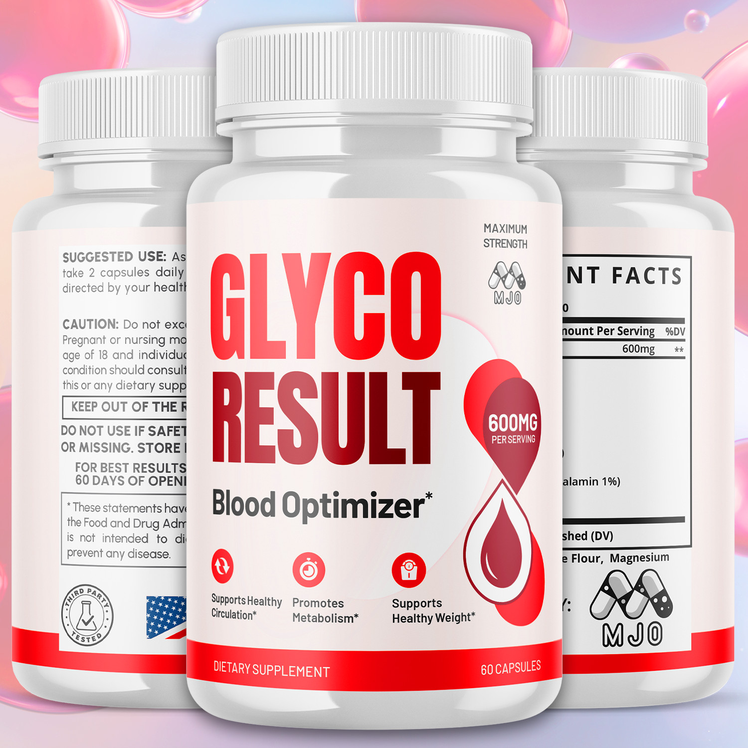 (1 Pack) Glyco Result Capsules Advanced Support Blood Supplement 60 Capsules