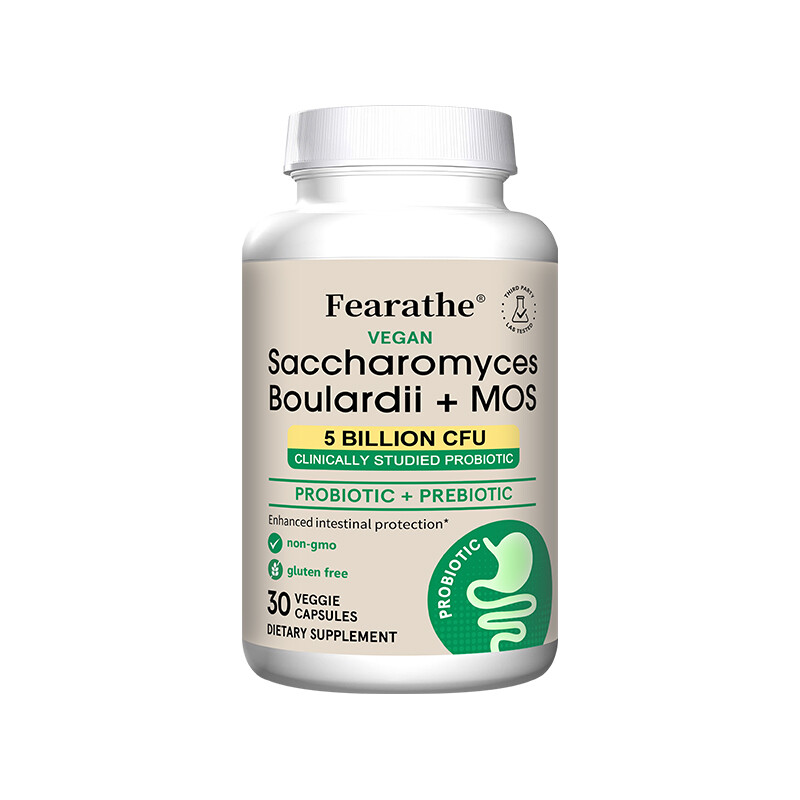 Saccharomyces Boulardii + Mos 5 Billion Cfu Gut Health 30/60/120 Capsules Vegan