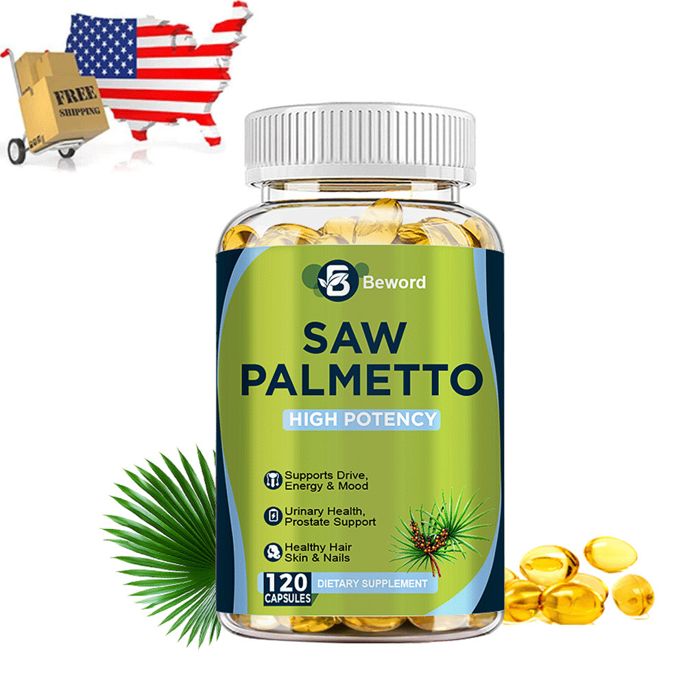 120 Softgels Saw Palmetto Extract 1000mg Prostate Supplement Urinary Men Health