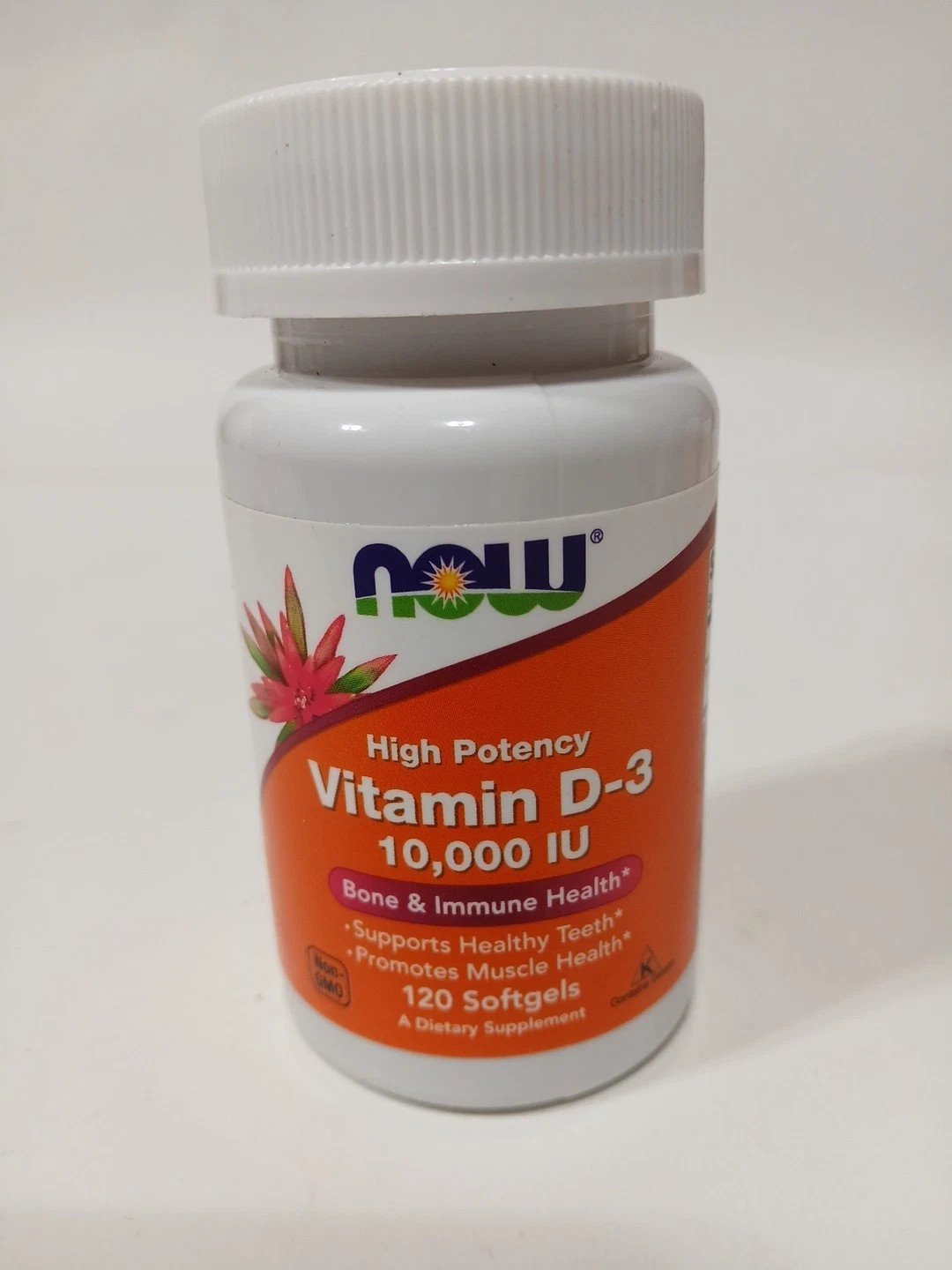 Now Foods Vitamin D-3 10000 IU – 120 Softgels Exp 12/27