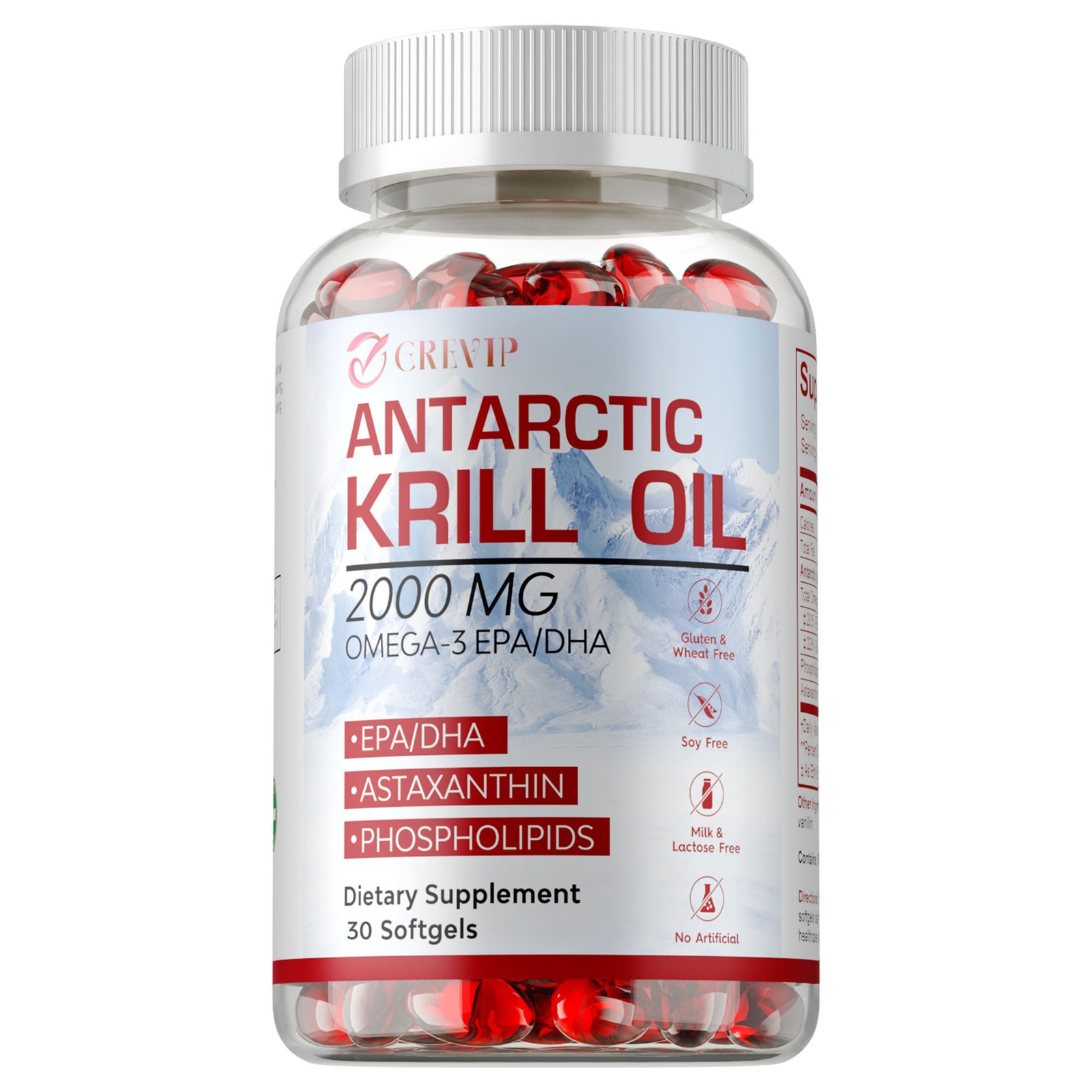 Antarctic Krill Oil -Brain Health,Anti-Aging,Improve Cardiovascular,Joint Health