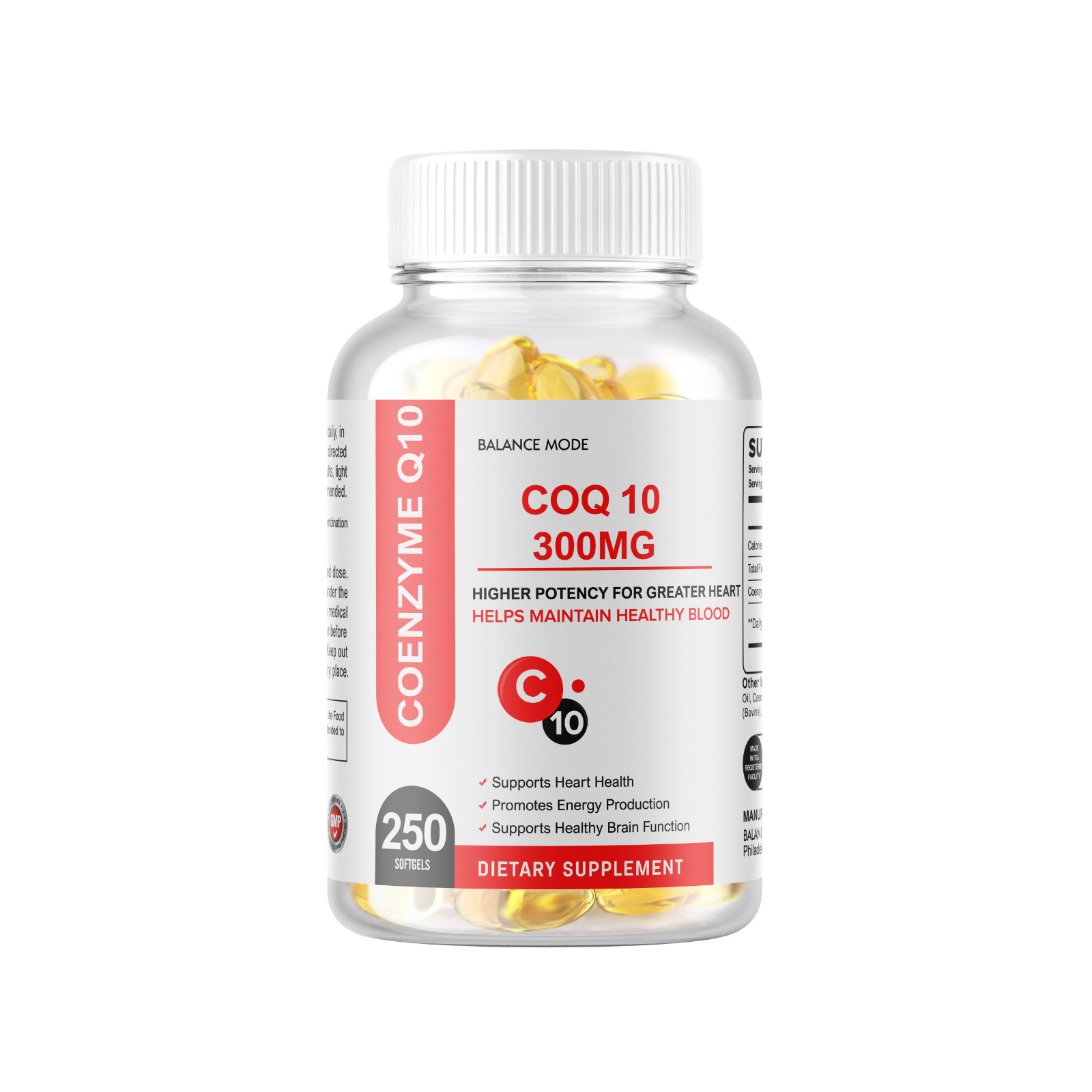 CoQ-10 Q-10 CoQ10 Coenzyme Q10 300mg 250 Softgels Heart Support NON-GMO