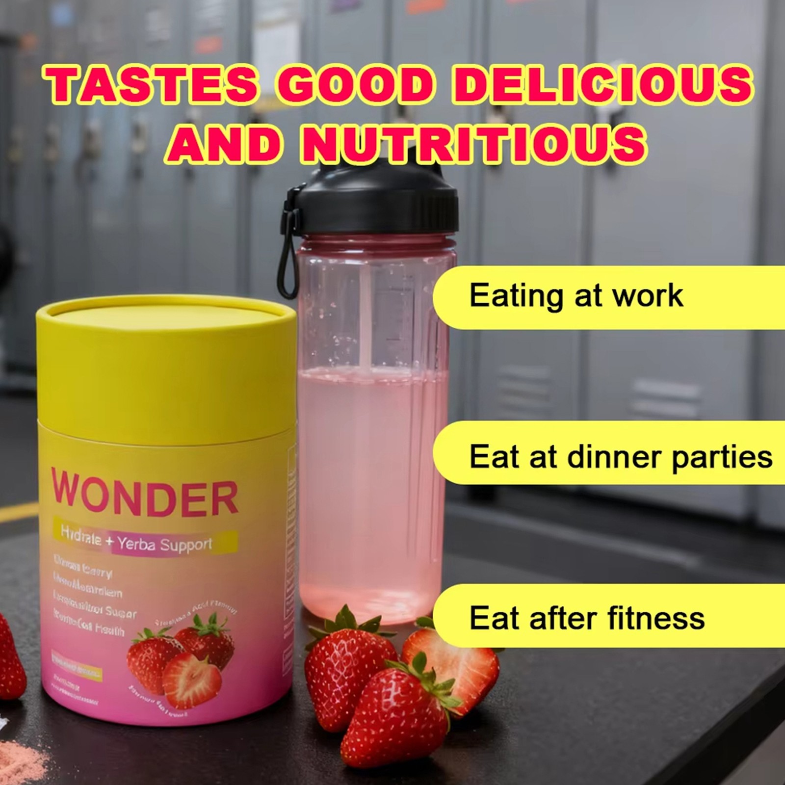 30 Servings Cutting Drink blend – 5-HTP, Yerba Mate & Magnesium Mixed Berry F…