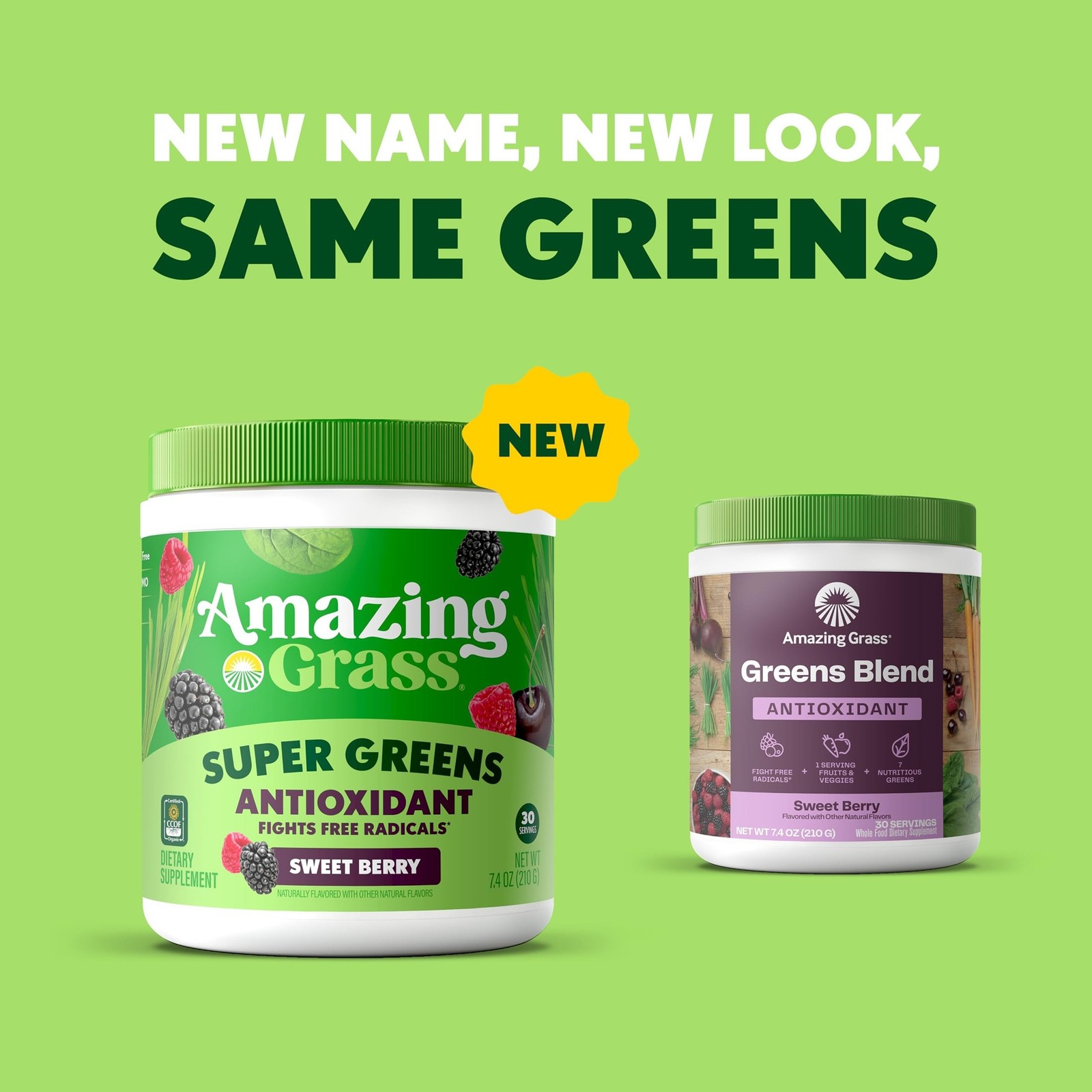 Amazing Grass Greens Blend Antioxidant Super Greens, Sweet Berry, 30 Servings