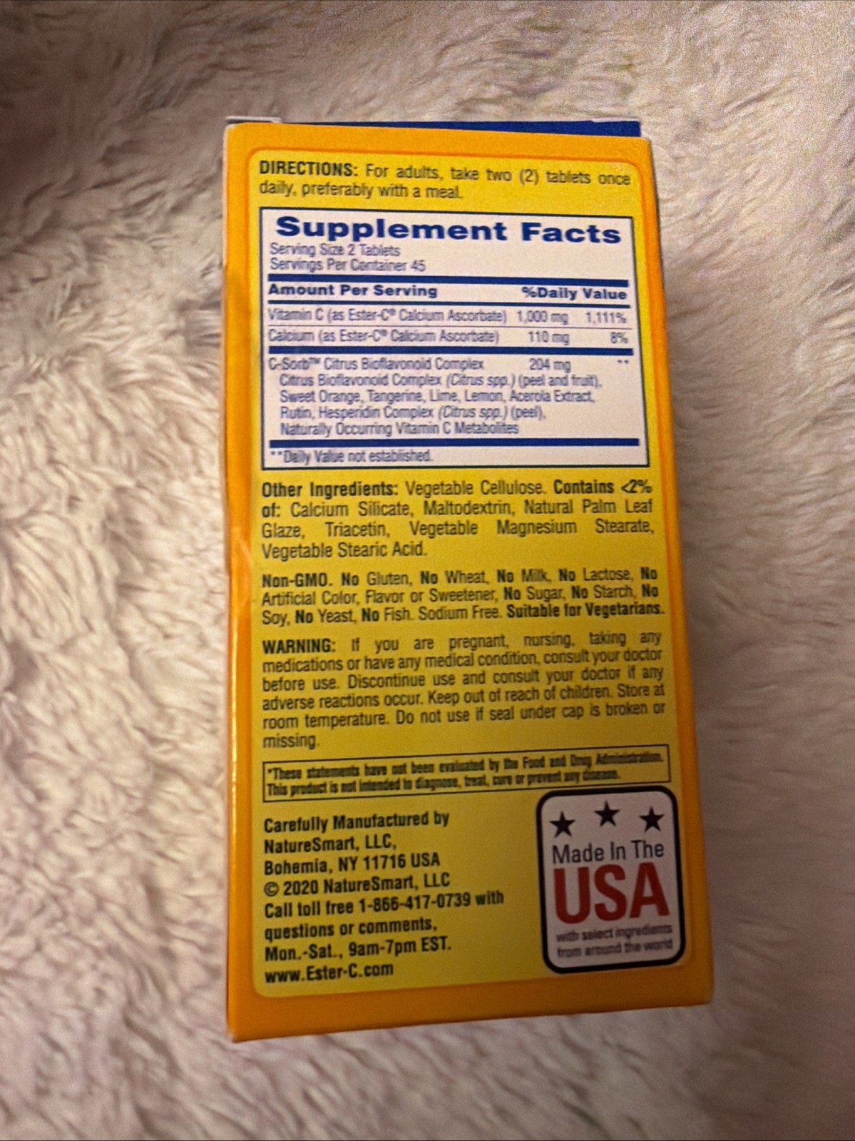 500 mg 24 Hour Vitamin C 90 Tablets for Immune Support, Vitamin C Exp 05/2028