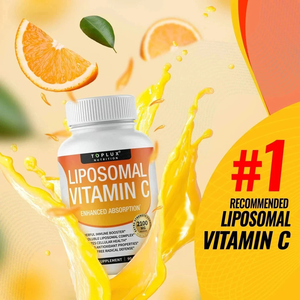 New Liposomal Vitamin C 2100mg High Absorption Fat Soluble VIT C…
