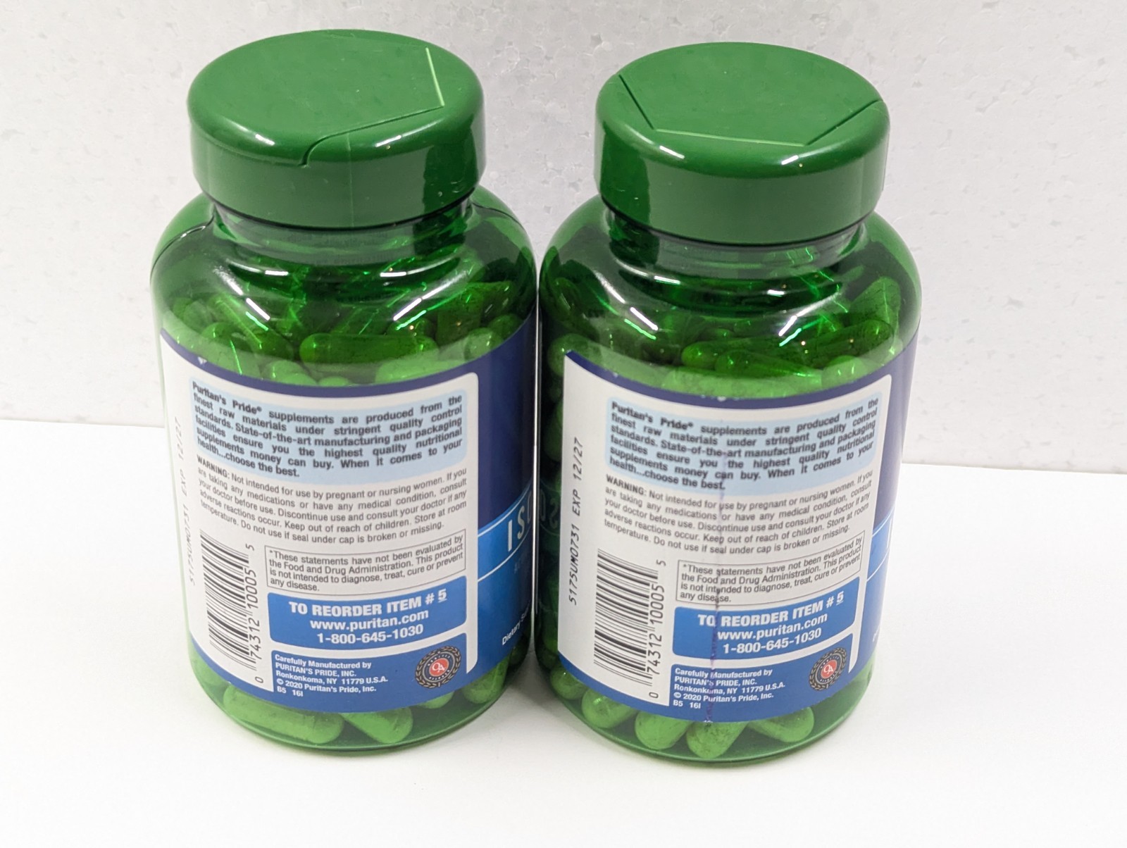 2 X Puritan’s Pride Non-GMO Soy Isoflavones 750mg, Dietary Supplement 120 Caps