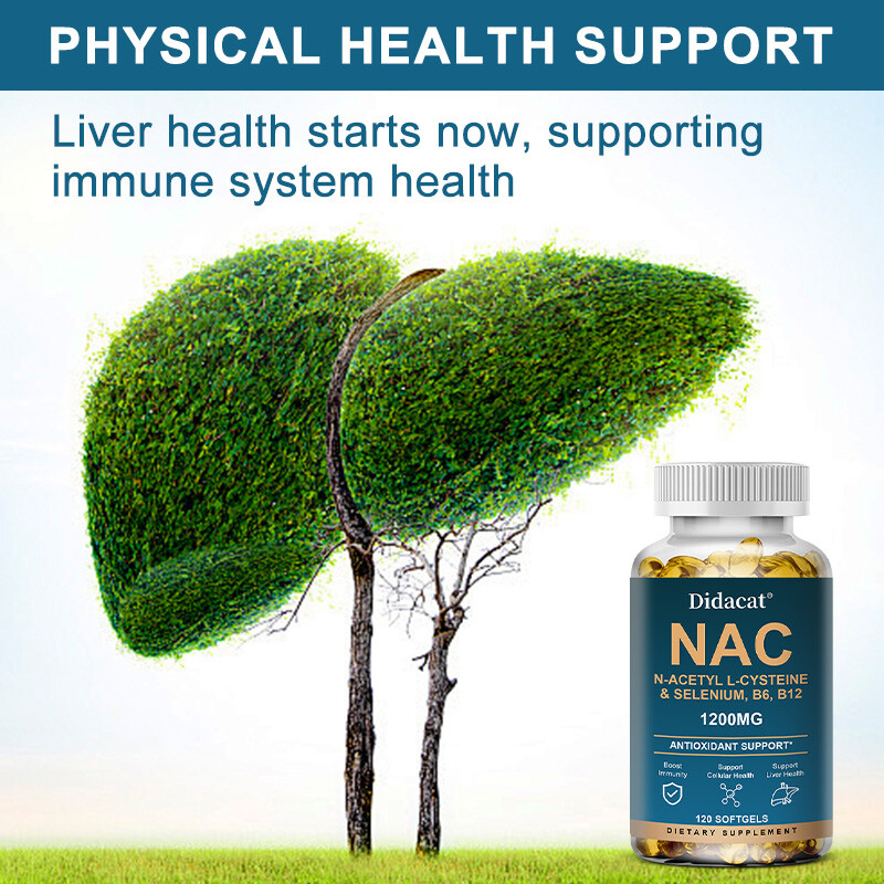 N-Acetyl-L-Cysteine (NAC) 1,200mg capsules Support Liver Health