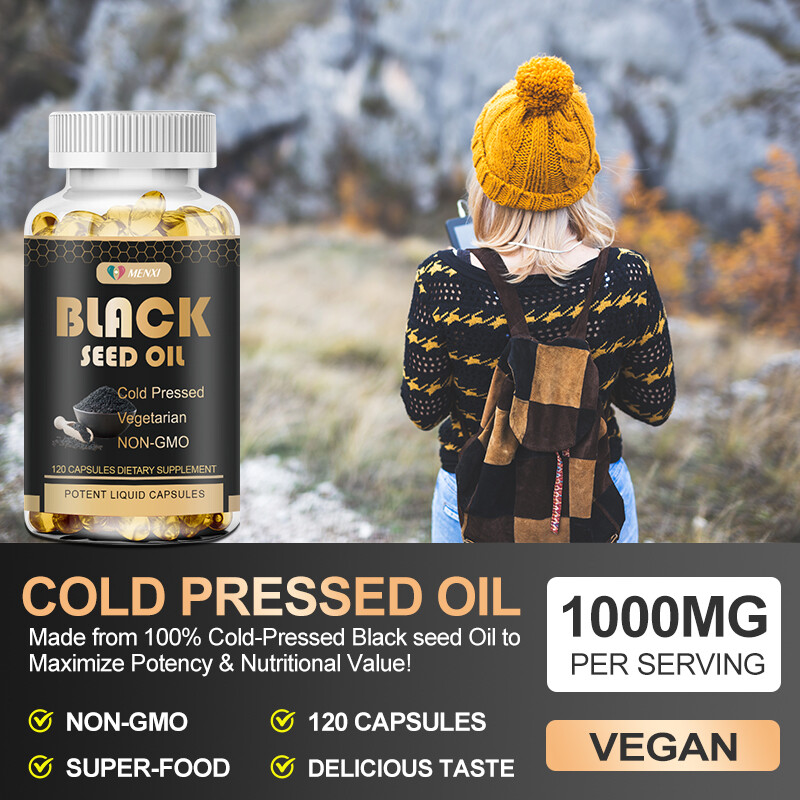 1000mg Black Seed Oil,Premium Cold Pressed,Non-GMO,Vegan,Premium Black Seed 240p