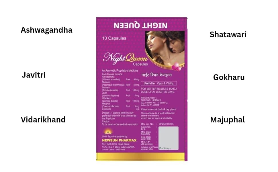 Night Queen Women Power Capsule Herbal Women’s Supplement Pack of 1