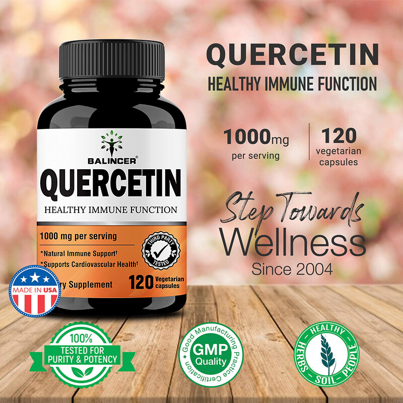 Quercetin 1000mg Natural lmmune Support Supports Cardiovascular Health 30/60/120