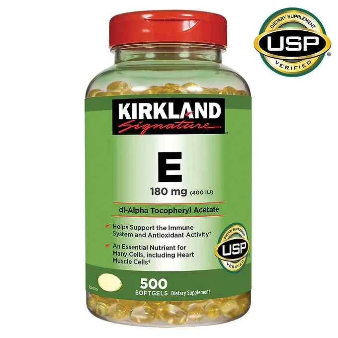 Kirkland Vitamin E 180 MG 400 IU 500 Softgels Strong Antioxidant World Wide Ship