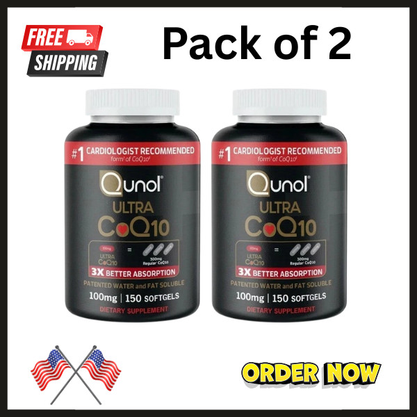 QUNOL ULTRA COQ10 100mg – 150 SOFTGELS NEW SEALED EXP. DATE 1/2028