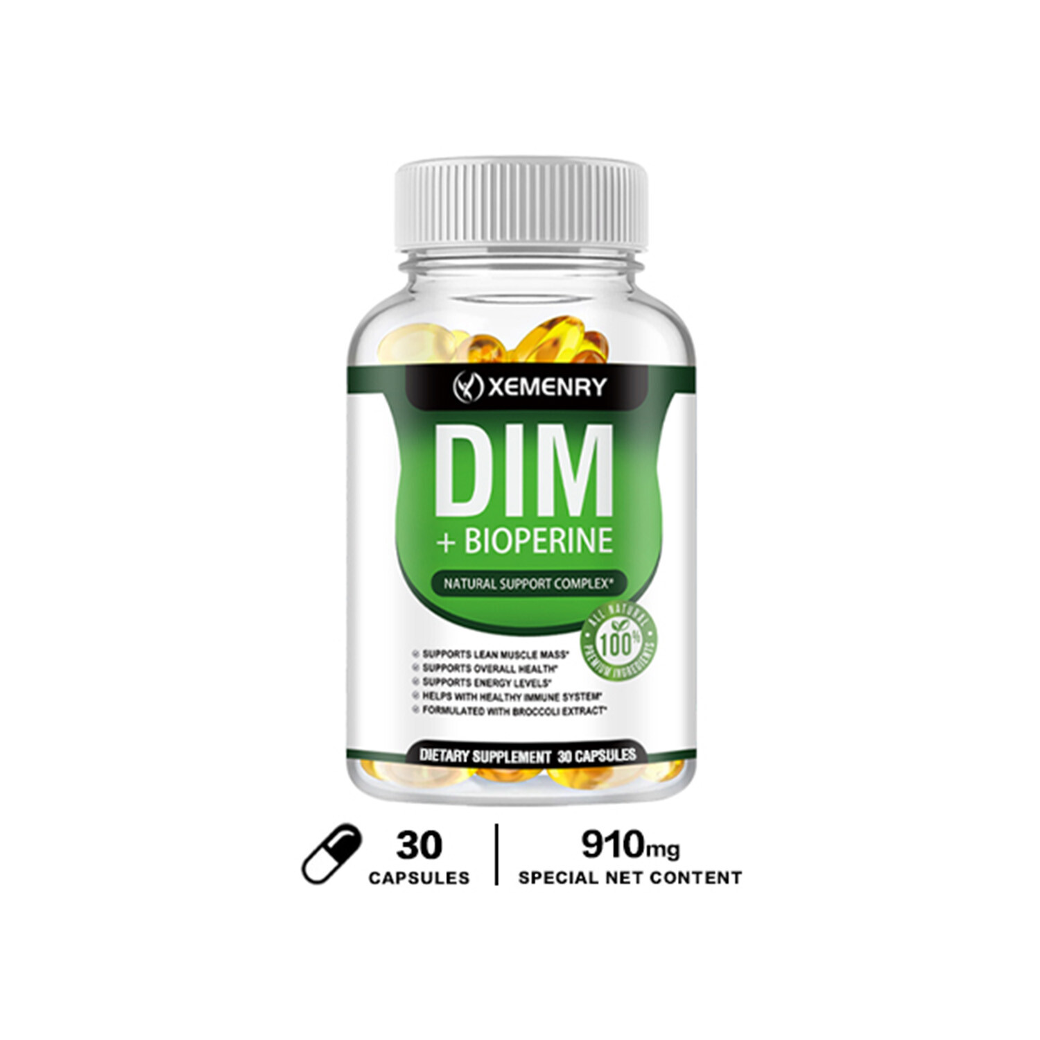 DIM(Diindolylmethane) 910mg – Menopause, PCOS, Supports Hormonal Balance & Detox