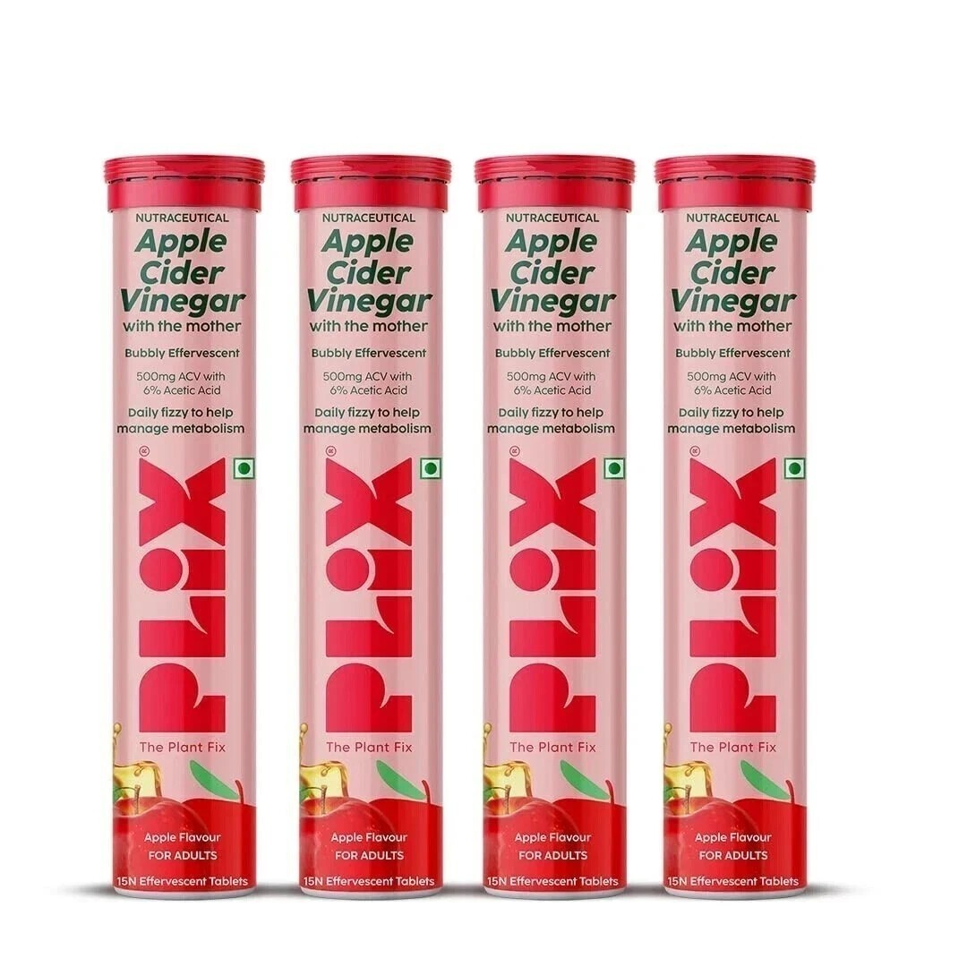 PLIX THE PLANT FIX Apple Cider Vinegar Tablet weight loss Pack 4 ( Apple ) m763